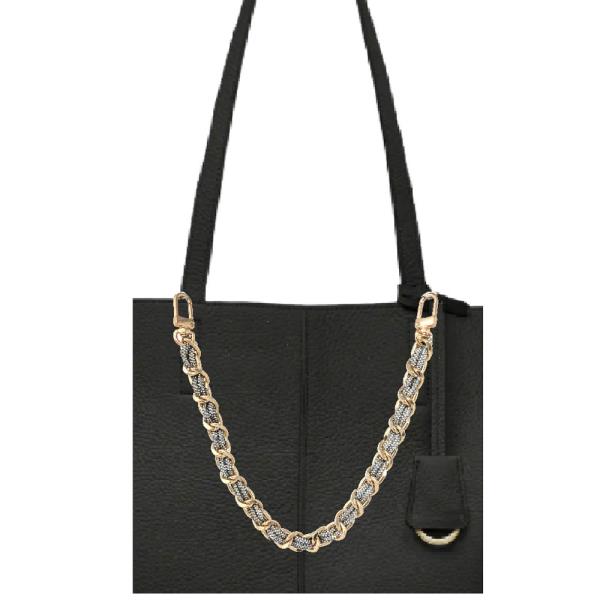 GLITTER CORD CHAIN KEYCHAIN NECKLACE