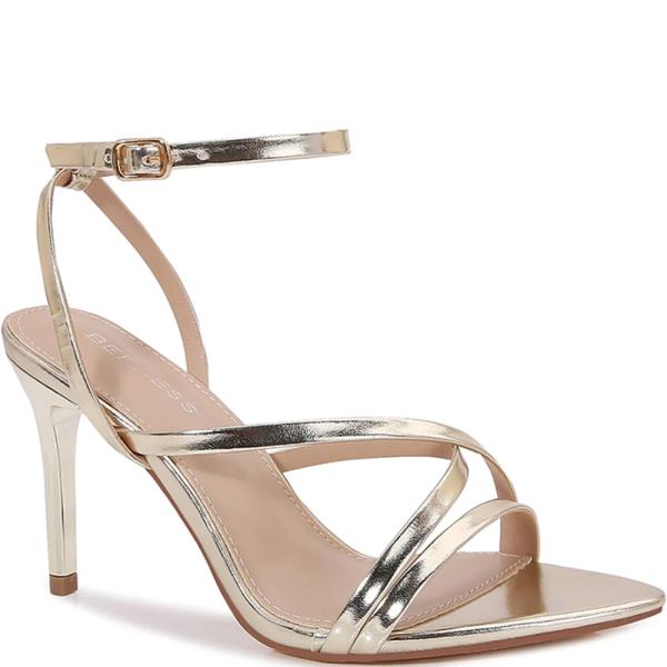 STRAPPY ANKLE STRAP METAL HEEL