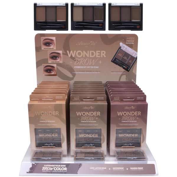 AMORUS WONDER BROW EYEBROW KIT W TESTERS (24 UNITS)