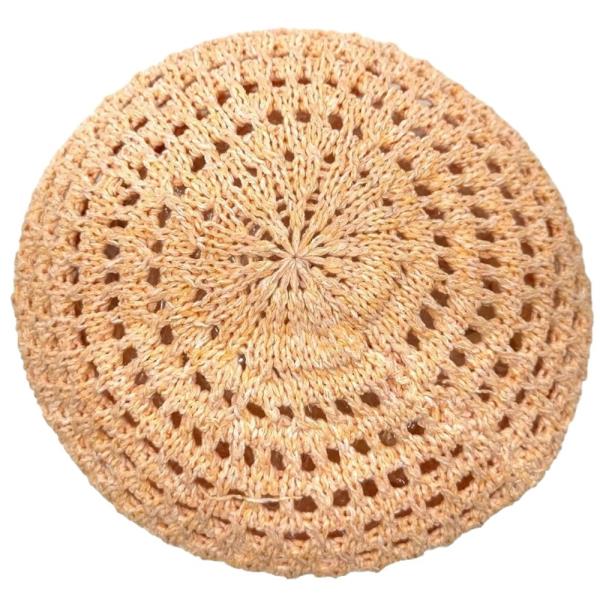 CROCHET ROUND KNIT BERET HAT