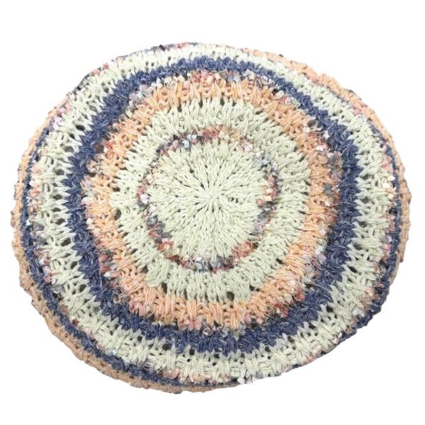 CROCHET ROUND KNIT BERET HAT