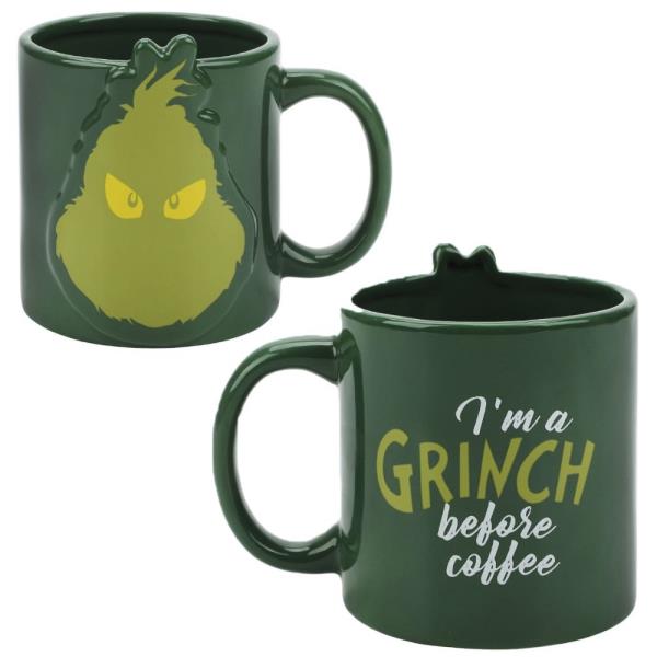 GRINCH MOLDED CERAMIC MUG