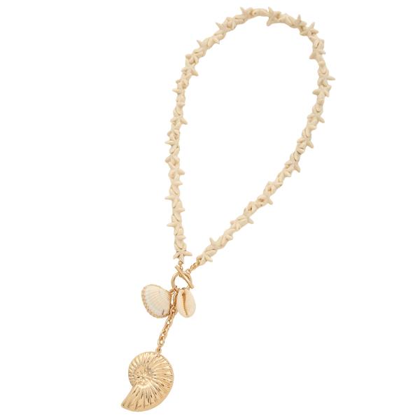 STARFISH SHELL PENDANT NECKLACE