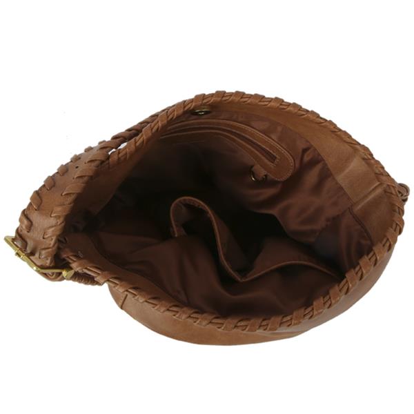 TEXTURED DESIGN SHOULDER HOBO BAG