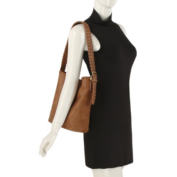 TEXTURED DESIGN SHOULDER HOBO BAG