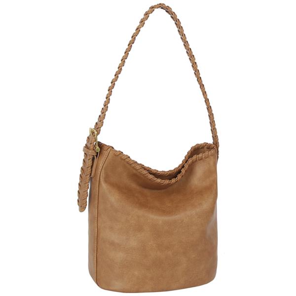 TEXTURED DESIGN SHOULDER HOBO BAG