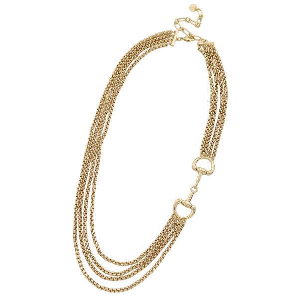 MULTI LAYERED CHAIN LINK NECKLACE