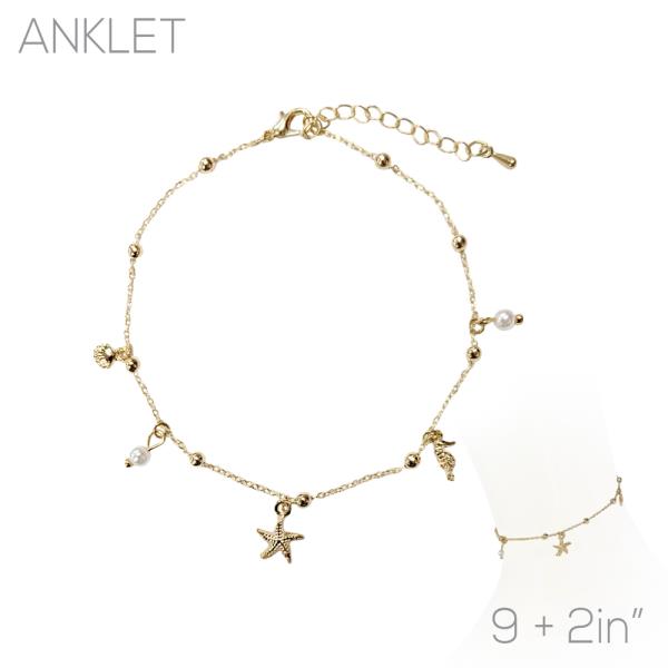 STARFISH PEARL ANKLET
