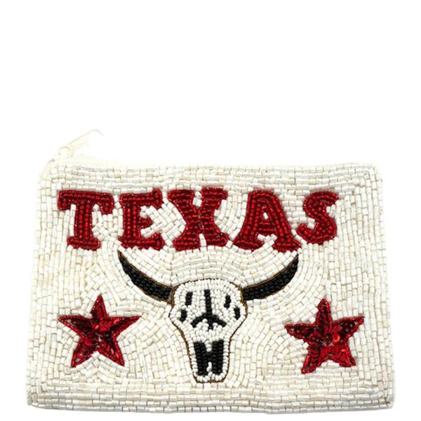 SEED BEAD TEXAS COIN PURSE
