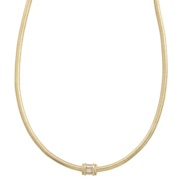 OMEGA BAGUETTE NECKLACE