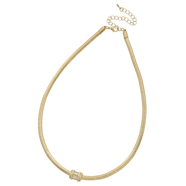 OMEGA BAGUETTE NECKLACE