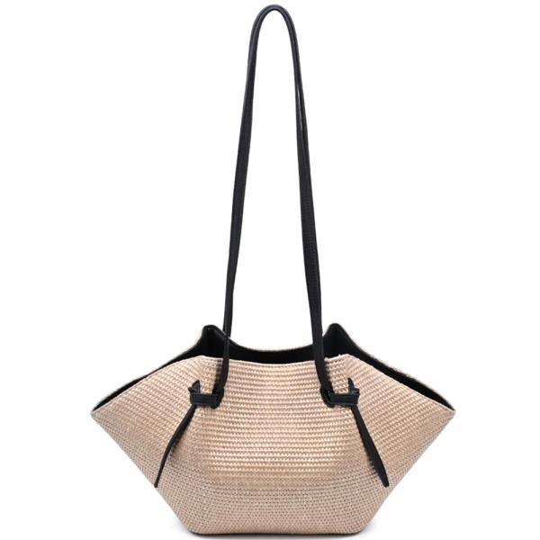 WOVEN TEXTURED DYLAN SHOULDER TOTE BAG