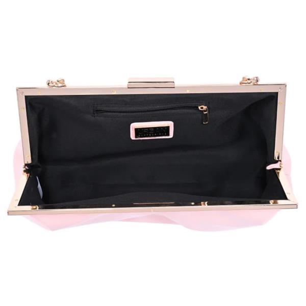 SHINY TEXTURED FOLDED PLEATS SCOTTIE CROSSBODY BAG