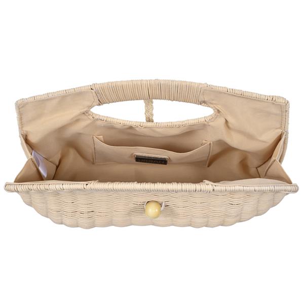 RILEY STRAW CLUTCH BAG