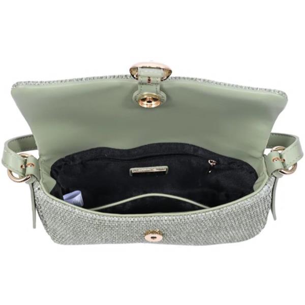 WOVEN STRAW LIKE TEXTURE GLORIA CROSSBODY BAG