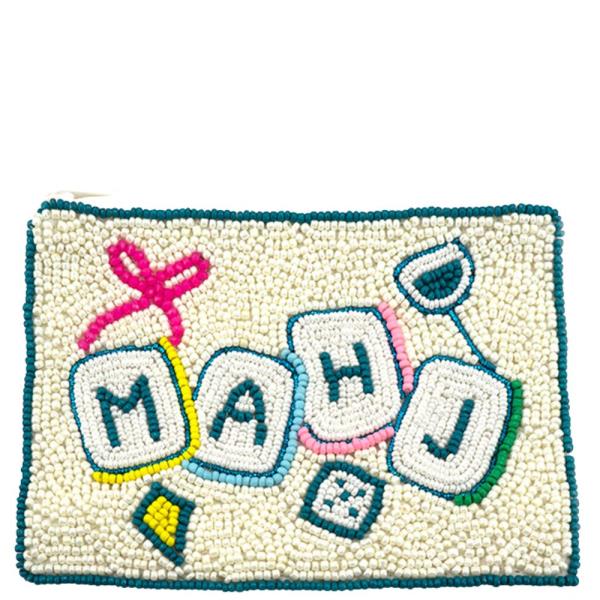 SEED BEAD MAHJ COIN PURSE