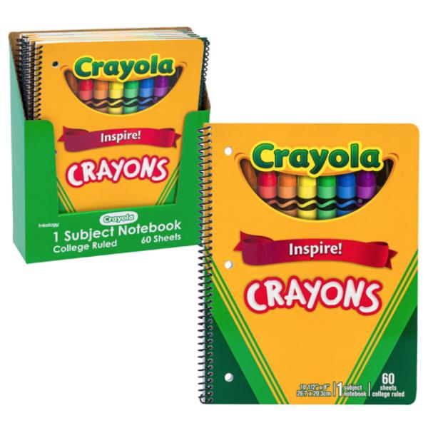 CRAYOLA COLLEGE RULED 1 SUBJECT NOTEBOOK
