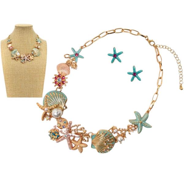 SEALIFE W CHAIN EARRING SET