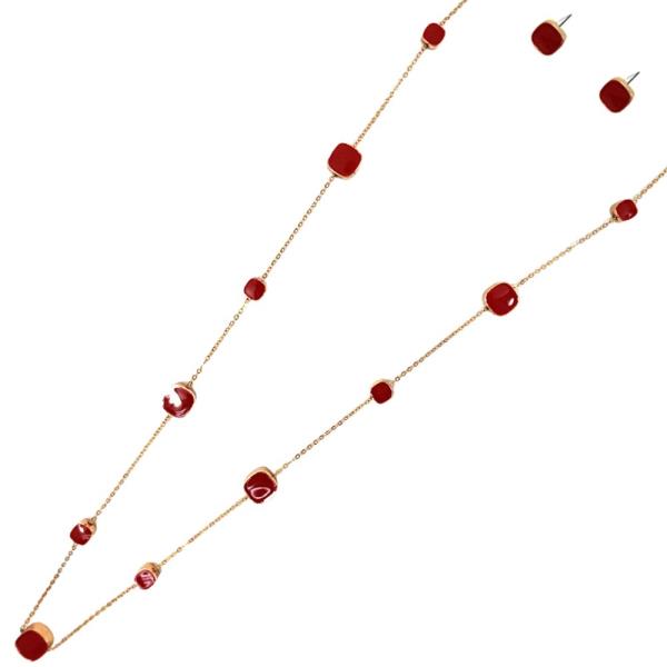 PEBBLE LINK LONG NECKLACE