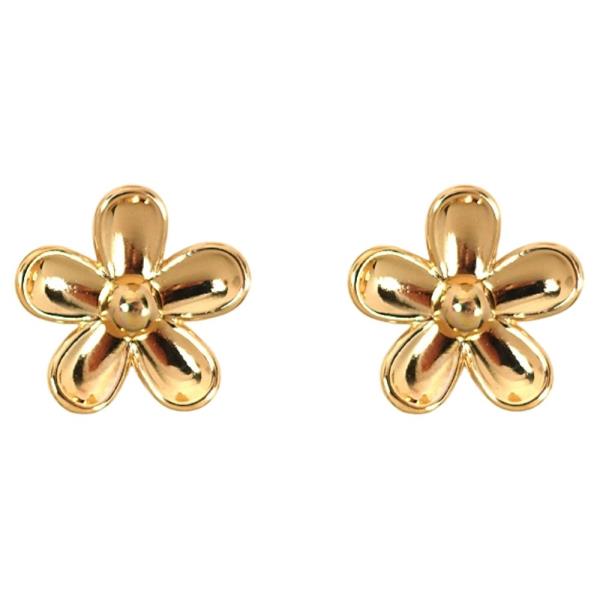 METAL FLOWER POST EARRING