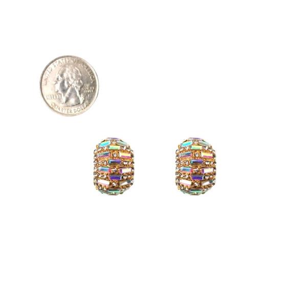 RHINESTONE POST EARRING