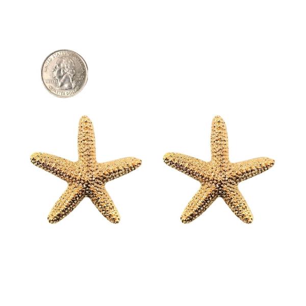 METAL STARFISH POST EARRING