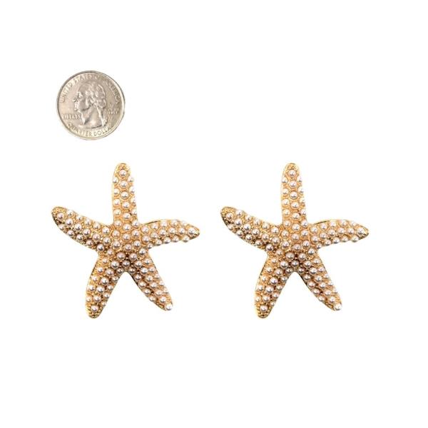 METAL STARFISH POST EARRING