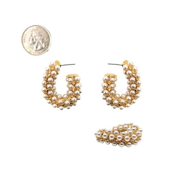 PEARL HOOP EARRING