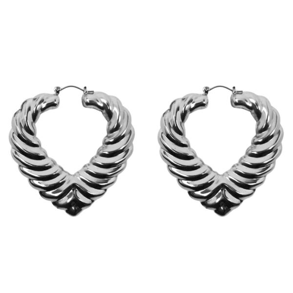 TEXTURED HOOP EARRING