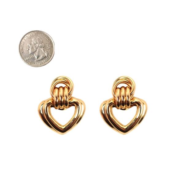 HEART POST DANGLE EARRING