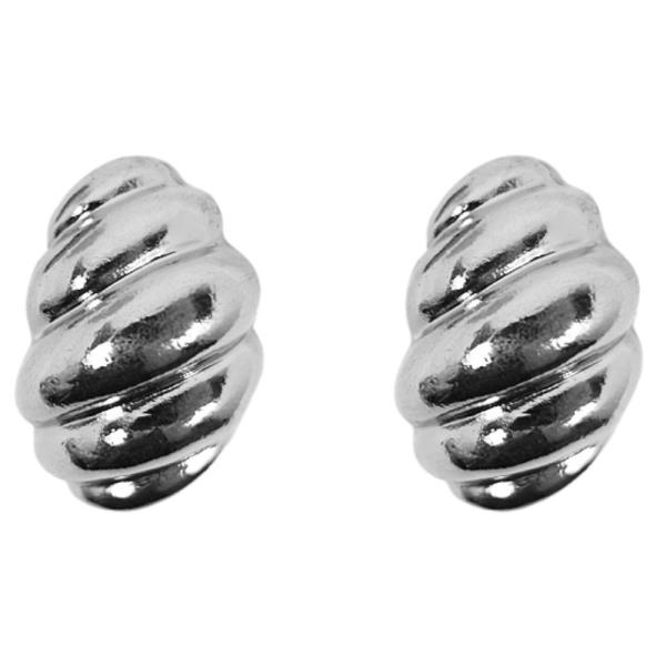 CROISSANT HOOP POST EARRING