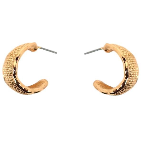 METAL POST HOOP EARRING