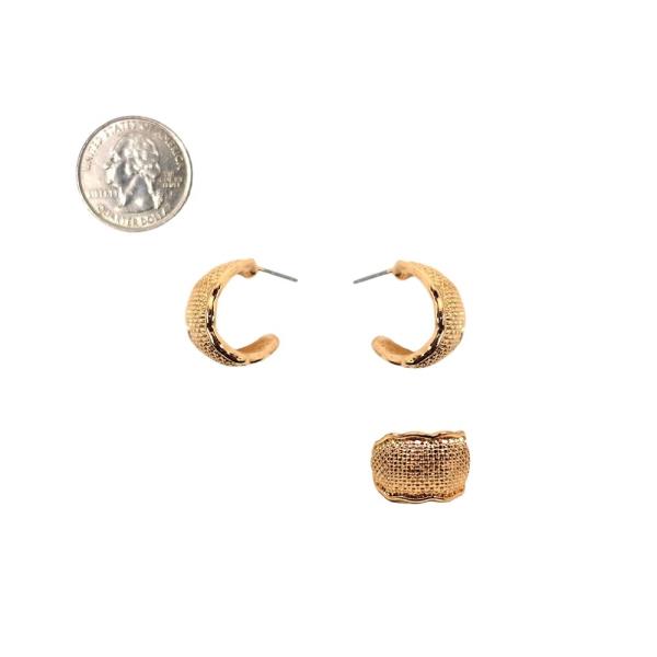 METAL POST HOOP EARRING