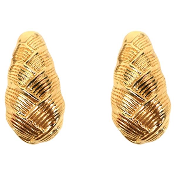 METAL WATERDROP POST EARRING