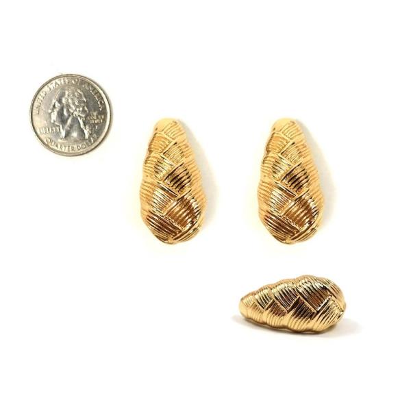 METAL WATERDROP POST EARRING