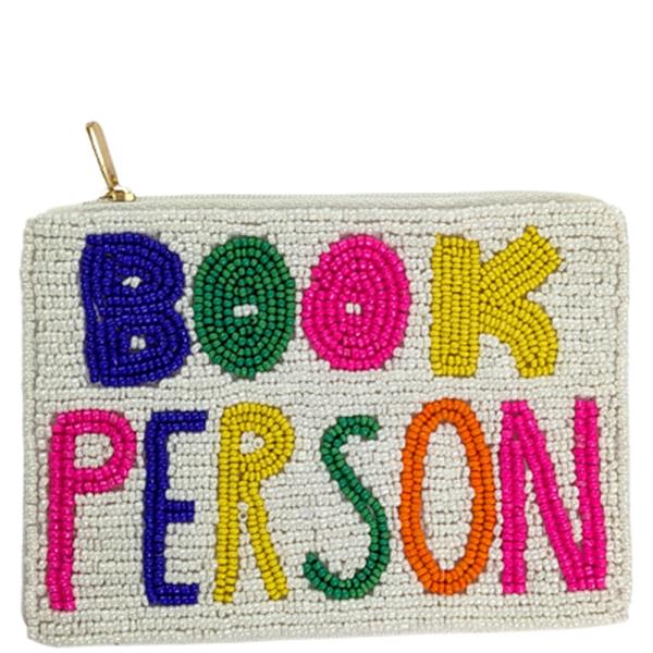 SEED BEAD BOOK PERSON COIN PURSE BAG