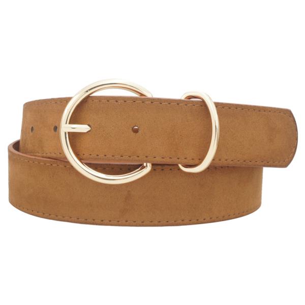 O SHAPED U BUCKLE FAUX SUEDE BELT