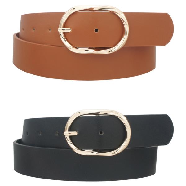 TWIST OVAL BUCKLE DUO BELT