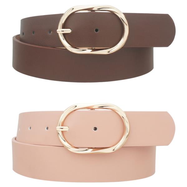 TWIST OVAL BUCKLE DUO BELT