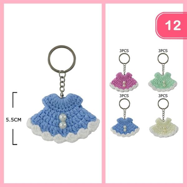 CROCHET DRESS W/PEARL KEYCHAIN (12 UNITS)