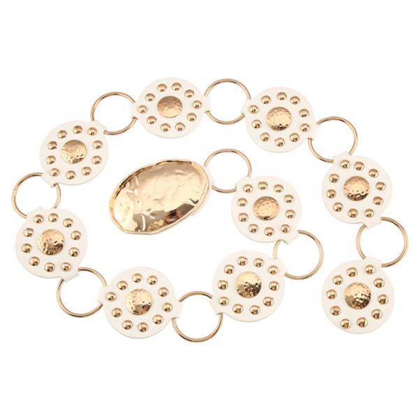 WESTERN OVAL CONCHO LINK CHAIN BELT