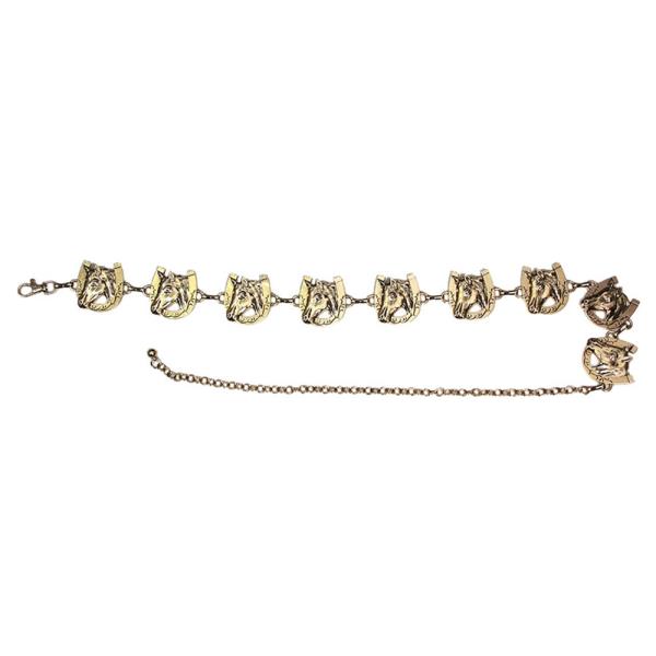 WESTERN HORSE HEAD LINK CHAIN BELT