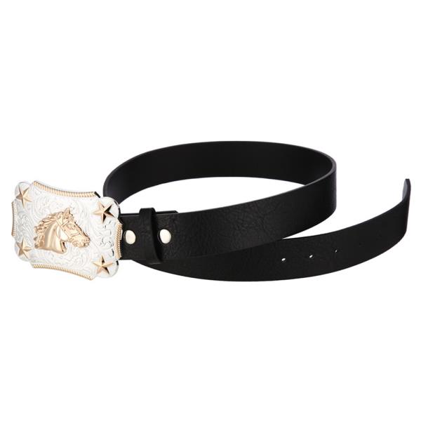 WESTERN HORSE HEAD BUCKLE BELT
