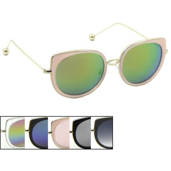 ROUND POLARIZED CAT EYE SUNGLASSES 1DZ