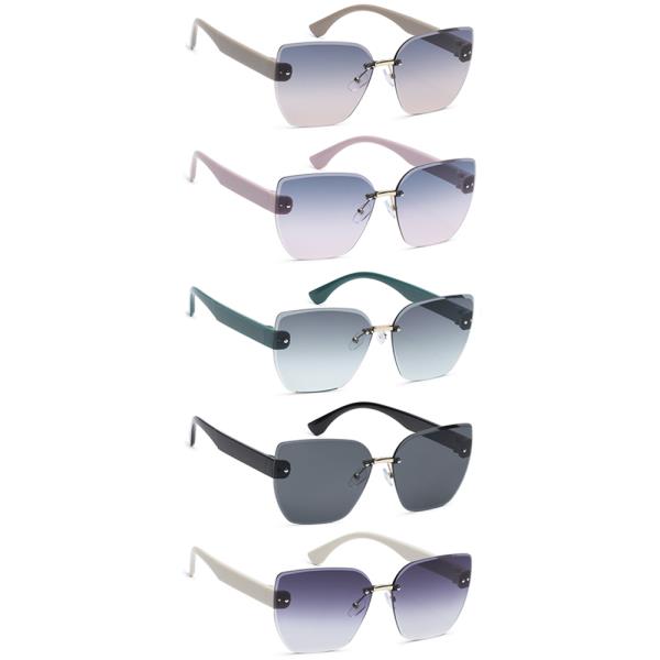 CHIC RIMLESS SQUARED SUNGLASSES 1DZ