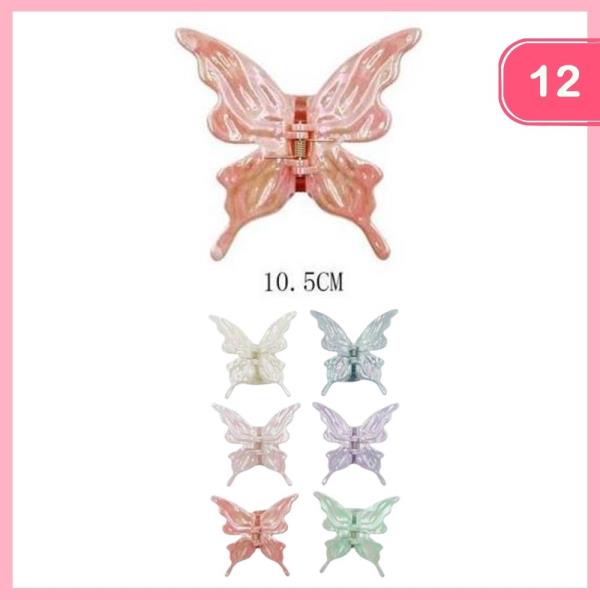 BUTTERFLY HAIR CLAW CLIP (12 UNITS)
