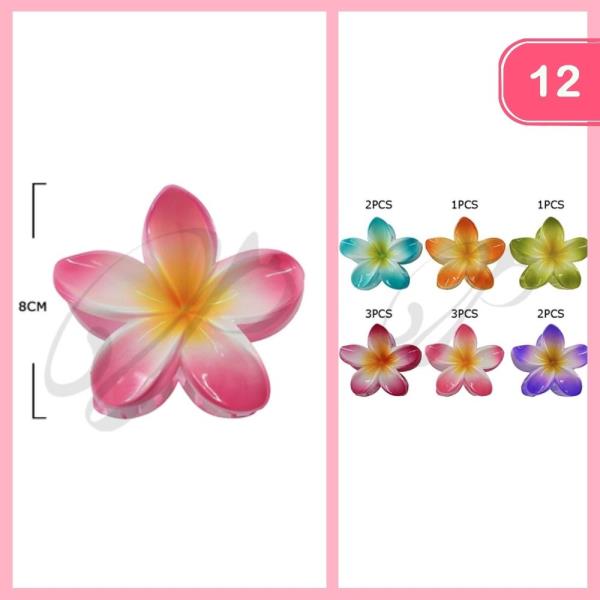 FLOWER HAIR CLAW C LIP (12 UNITS)