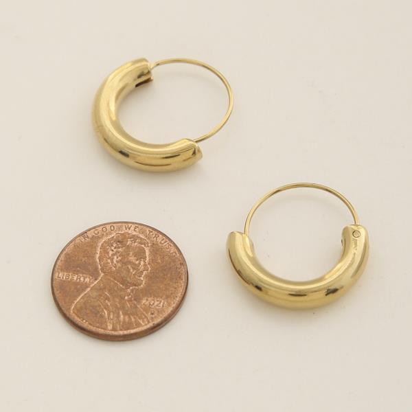 SODAJO OPEN HOOP GOLD DIPPED EARRING