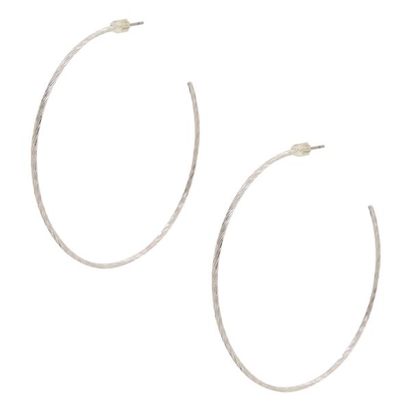 SODAJO TEXTURED OPEN HOOP GOLD DIPPED EARRING