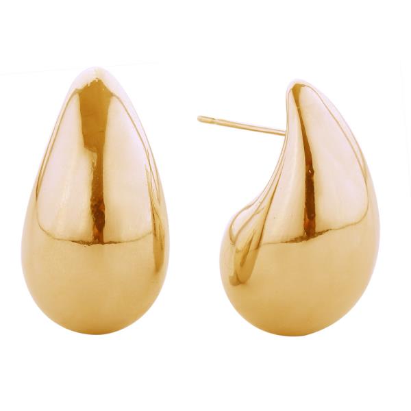 14K GOLD / WHITE GOLD DIPPED DAILY RAINDROP POST EARRING